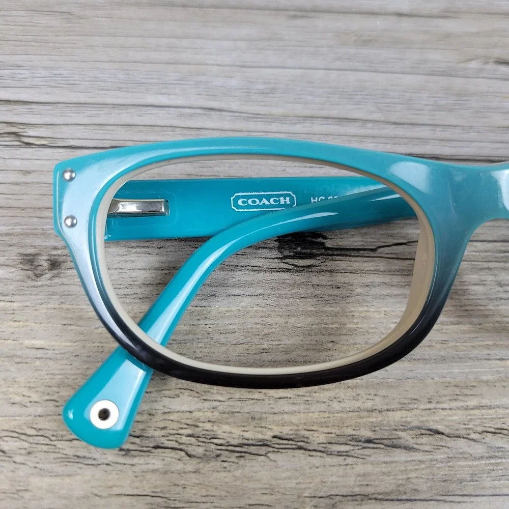Coach Eyeglass Frames HC 6034 Topaz 5099 Turquoise Cat Eye Womens 50-17-135